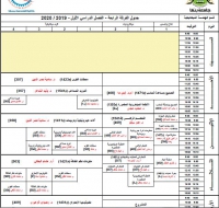 جدول قسم الهندسة الميكانيكية