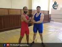 طلاب كلية هندسة بنها يحصلون علي المركز الأول لبطولة الجامعة فى المصارعة الرومانية