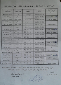 الامتحانات العمليه لطلاب الكليه